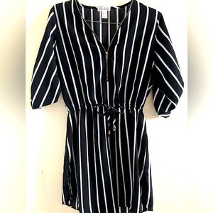 Urban Hertiage Striped Dress (B&W)